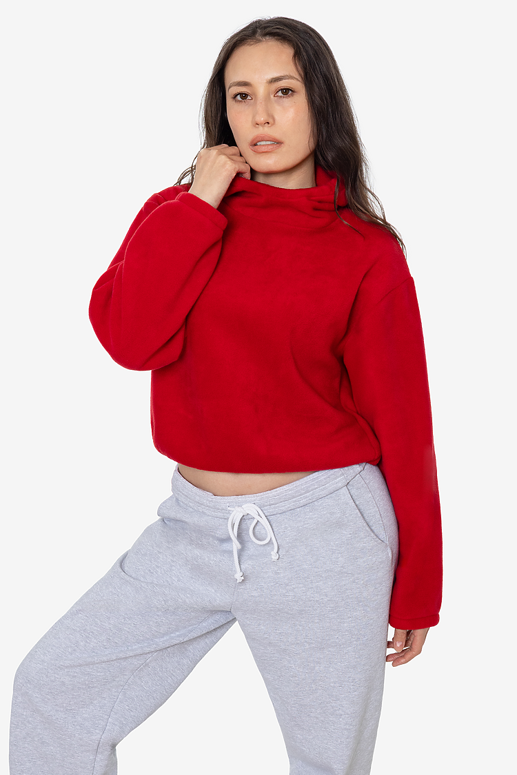 Polar Fleece No Pocket Hoodie Bright Red